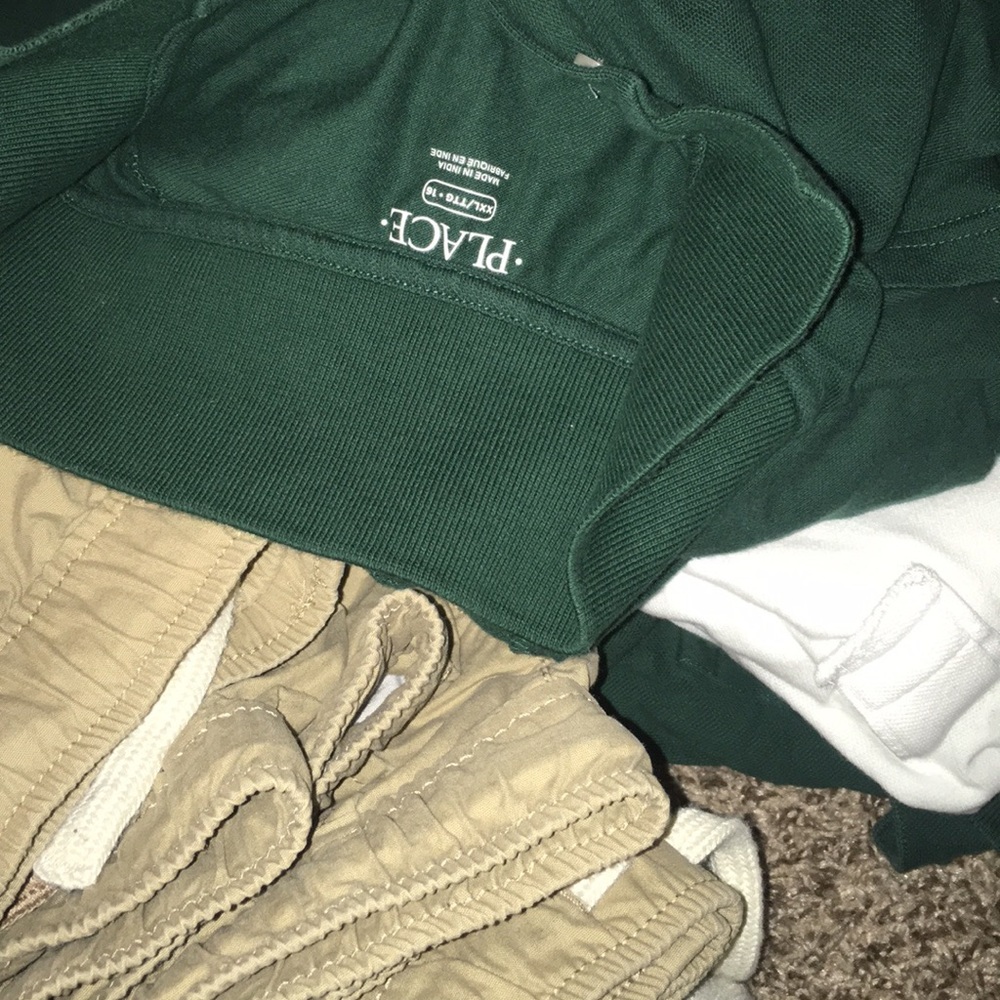 Childrens Place BRAND NEW (without tags) uniforms: Polos, shorts, pants $10 per